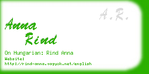 anna rind business card